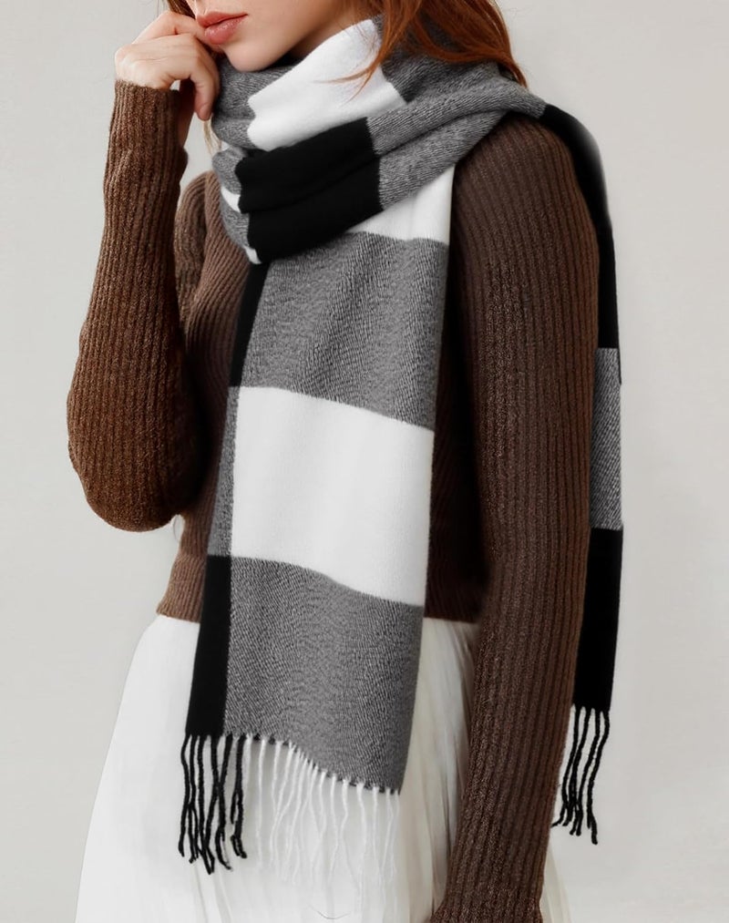 BLATIAL Store Womens Scarf Winter Blanket Large Scarves Thick Soft Warm Plaid Chunky Scarfs - Image 2